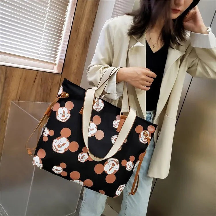 Bolsa casual portátil mickey de grande capacidade