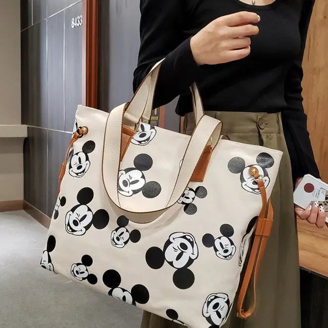 Bolsa casual portátil mickey de grande capacidade