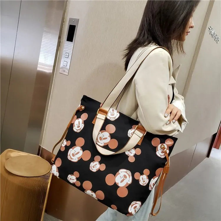 Bolsa casual portátil mickey de grande capacidade