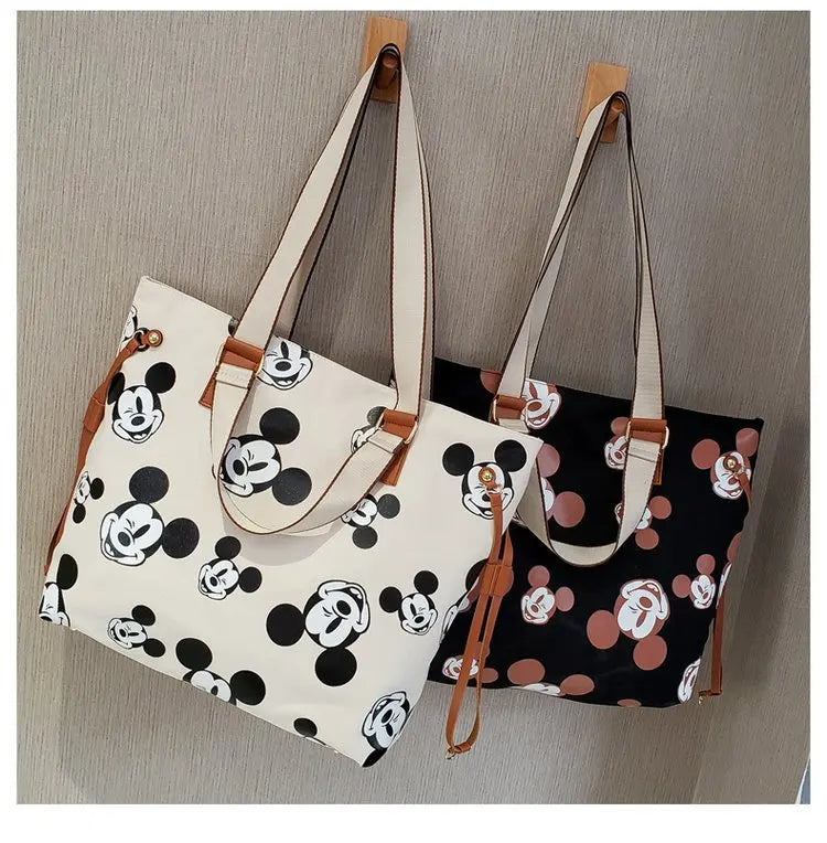 Bolsa casual portátil mickey de grande capacidade